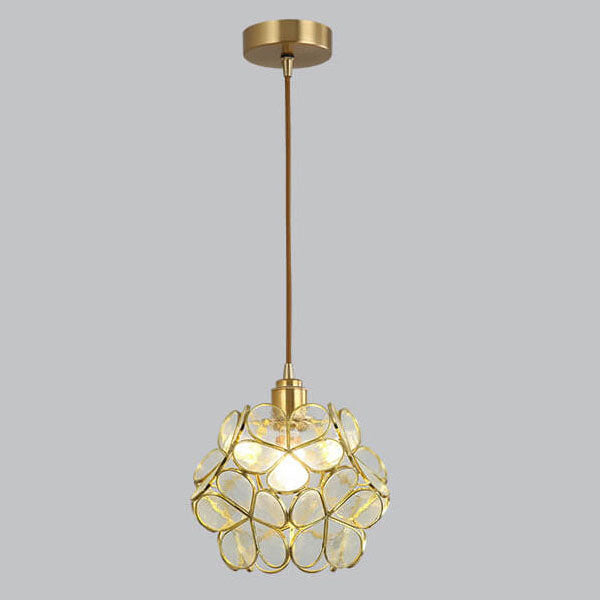 Moderne bunte Wasser-Korn-Glas 1-Licht Blumenball Pendelleuchte 