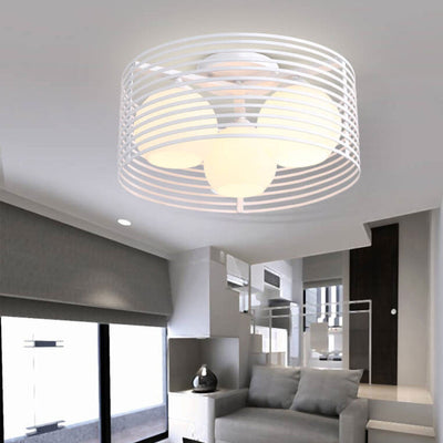 Nordic Creative Iron Round 3-Light Flush Mount Ceiling Light