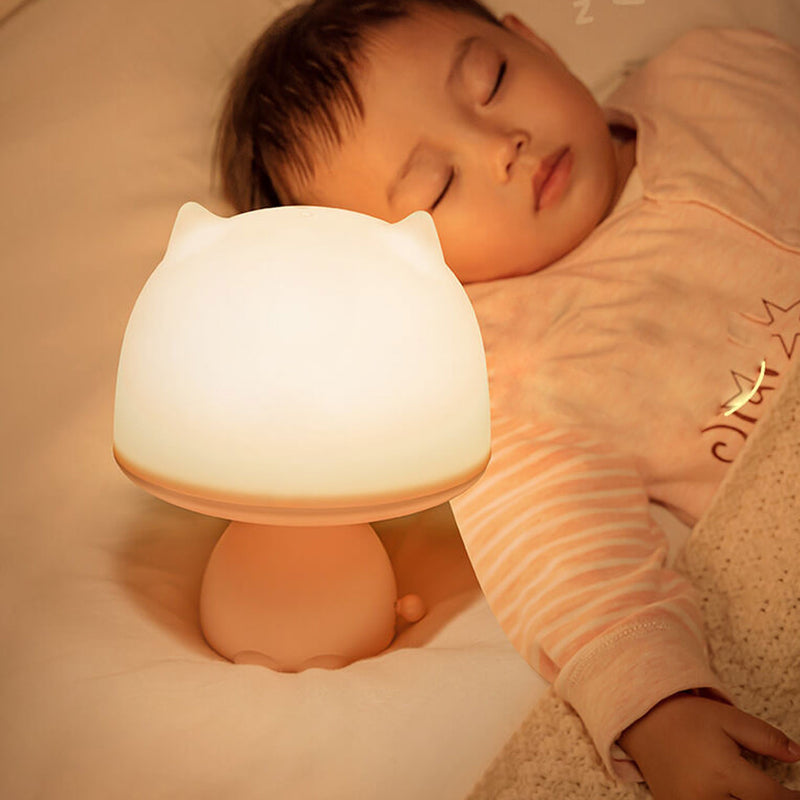 Lampe de Table Intelligente LED Rechargeable avec Veilleuse Créative en Forme de Dessin Animé 