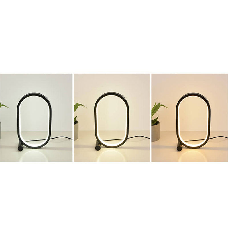 مصباح طاولة LED ليلي بسيط إبداعي بشكل بيضاوي USB 