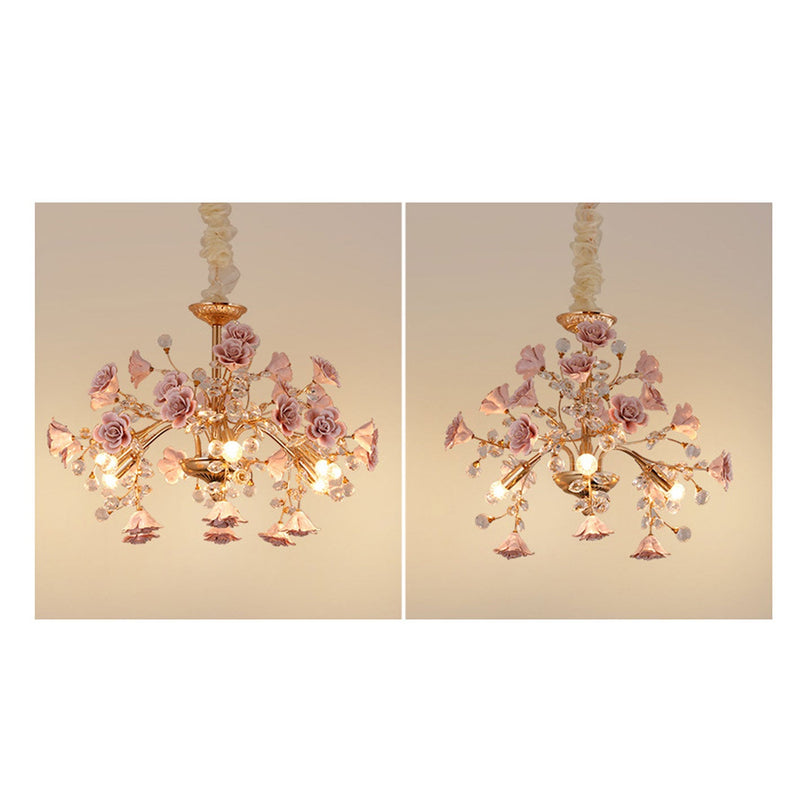 European Court Style Light Luxury Crystal 3/6/8-Light Island Light Chandelier