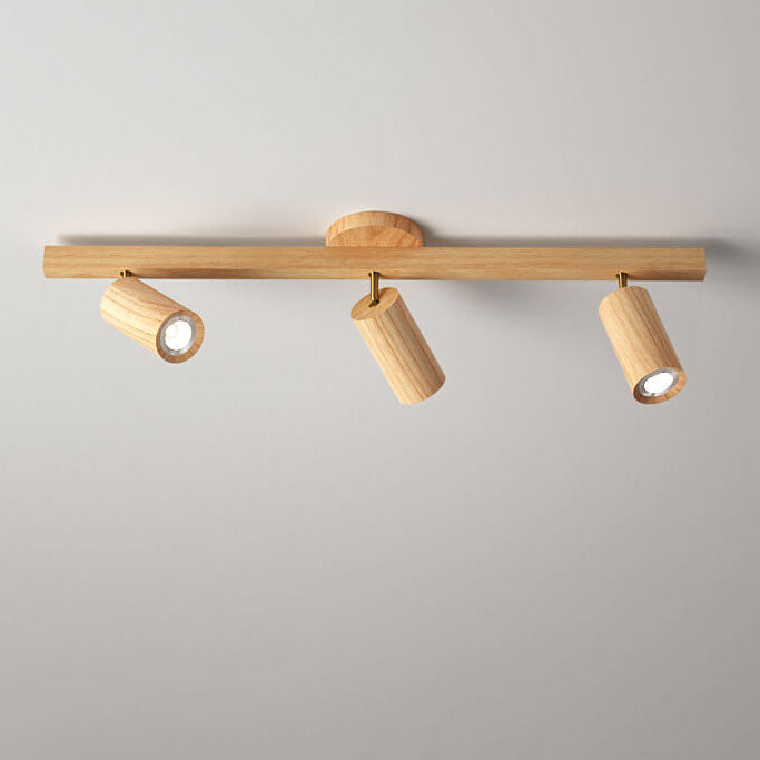 Simple Log Spotlight Track LED Semi-Flush Mount Ceiling Light