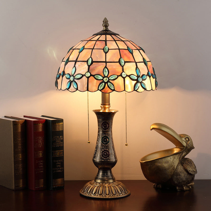 Tiffany European Shell Pattern 2-Light Tischlampe 