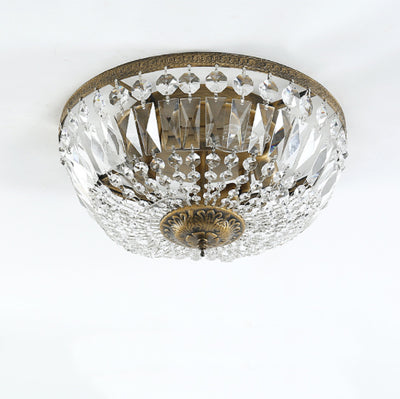 Vintage Round Crystal 4/6 Light Flush Mount Ceiling Light