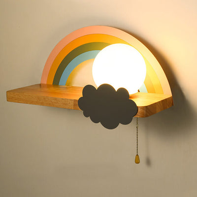 Nordic Cartoon Rainbow 1-Light  Wall Sconce Lamp