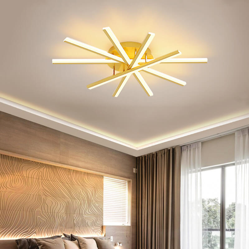 Nordic Creative Line 1-Light LED Semi-Flush Mount Ceiling Light