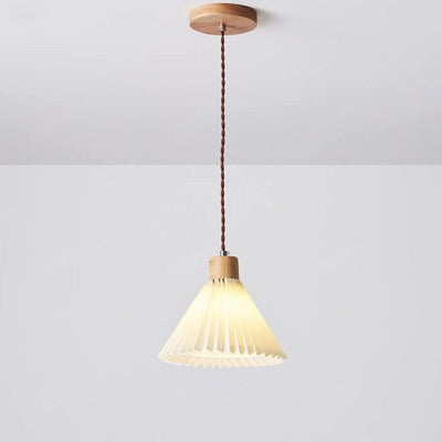 Nordic Minimalist Pleated Shade 1-Light Pendant Light