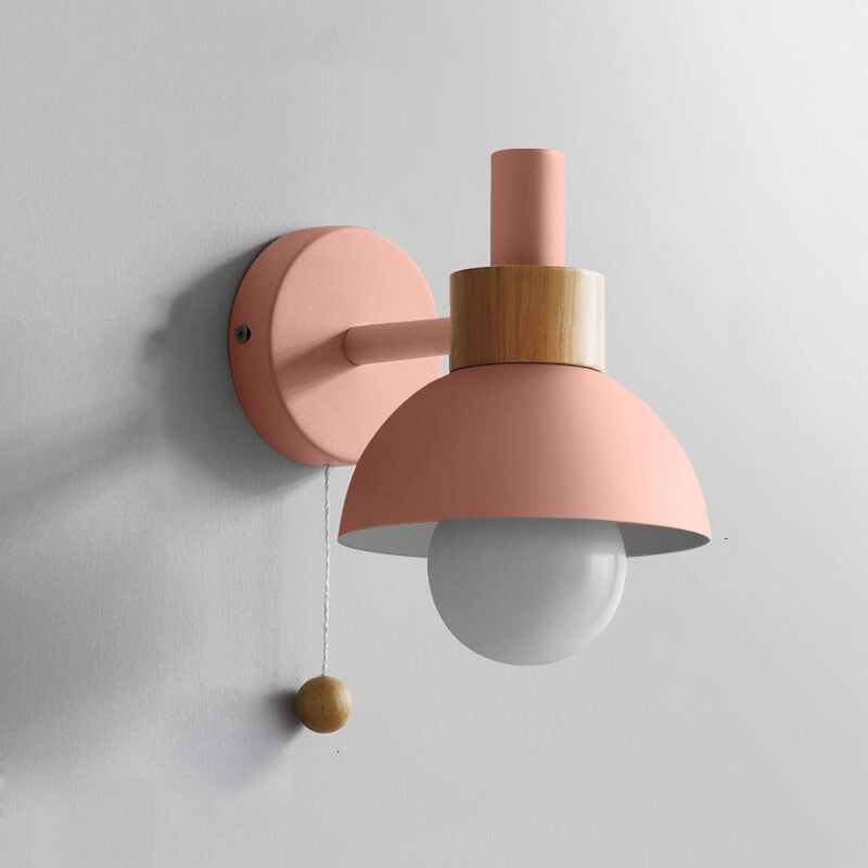 Nordic Macaron Globe 1-Light Wall Sconce Lamp