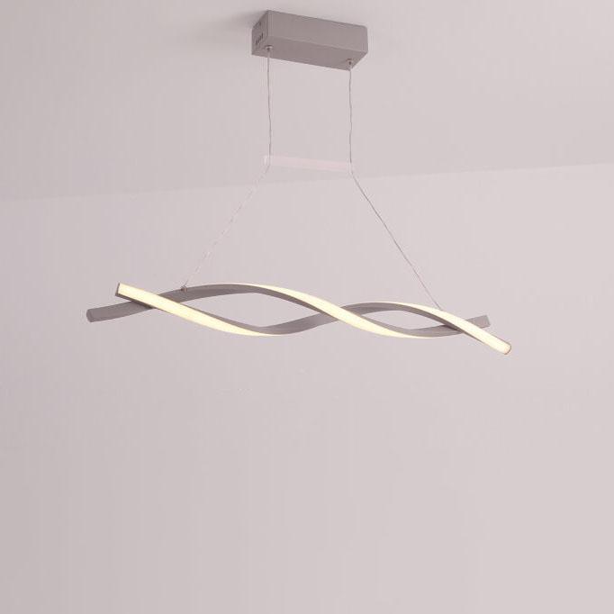 Modern Minimalist Line Wave LED Art Chandelier