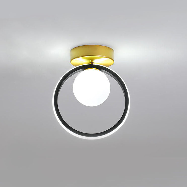 Nordic Circle Ball Shade LED-Deckenleuchte mit halbbündiger Montage 