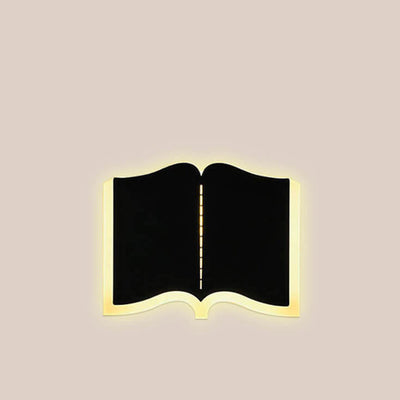 Minimalist Book Shape Iron 1-Light LED Wall Sconce Lamp