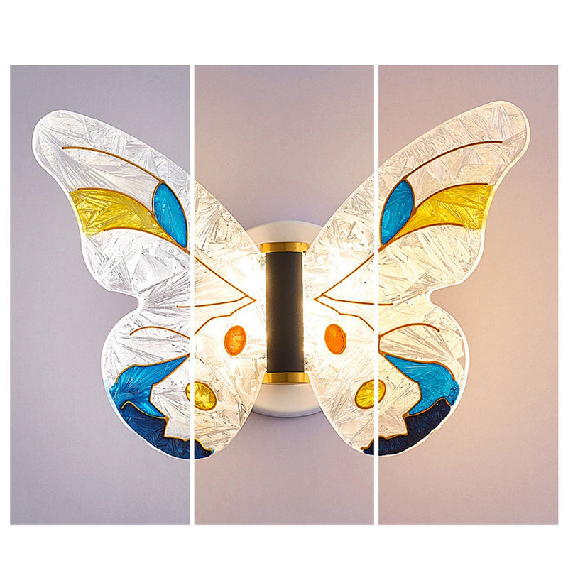 Nordic Creative Emaille Butterfly LED Wandleuchte 