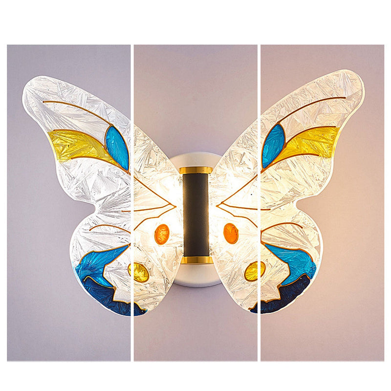 Nordic Creative Enamel Butterfly LED Wall Sconce Lamp