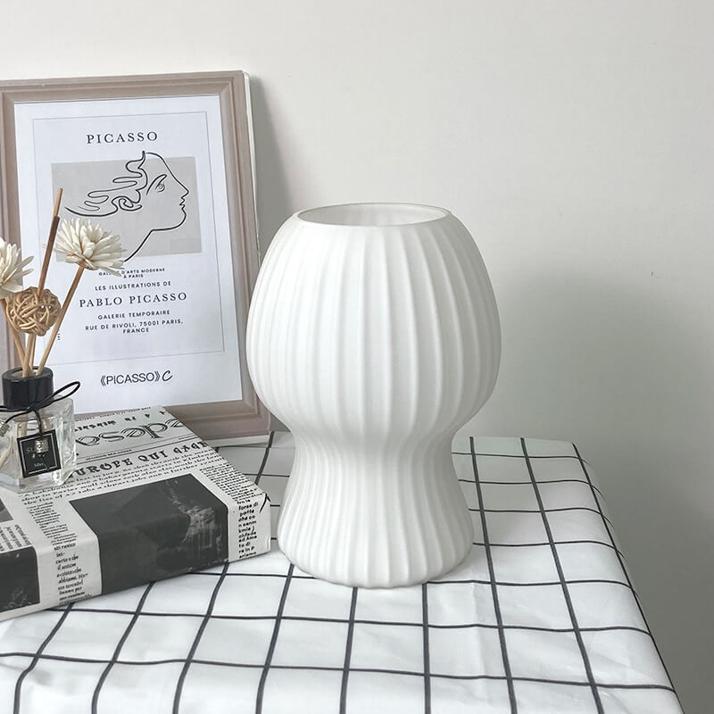 Nordic Striped Glass Macaroon 1-Light Table Lamp