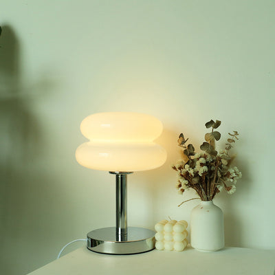 Modern Glass Tart Design 1-Light Table Lamp