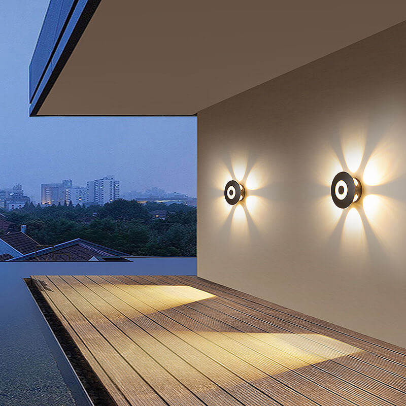 Applique murale LED ronde en aluminium industrielle, rangée de fleurs créative, effet d&