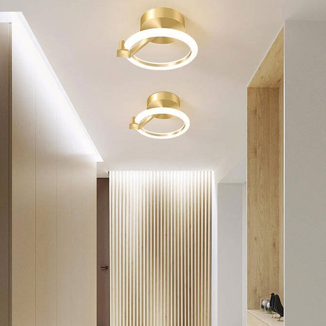 Moderne Licht Luxus Quadratische Runde Acryl LED Semi-Flush Mount Deckenleuchte 