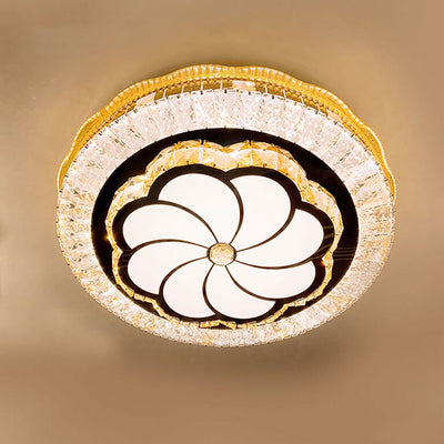 Nordic Light Luxury Round Design Multi-Style LED Flush Mount Light