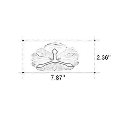 Moderne kreative Blumenmuster-Acryl-LED-Deckenleuchte mit halbbündiger Montage 