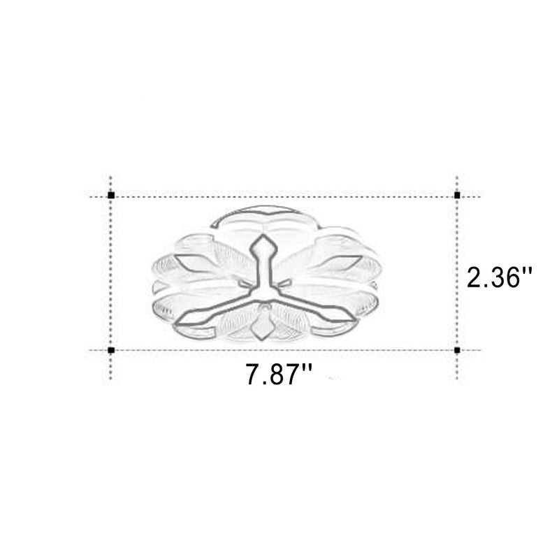 Moderne kreative Blumenmuster-Acryl-LED-Deckenleuchte mit halbbündiger Montage 