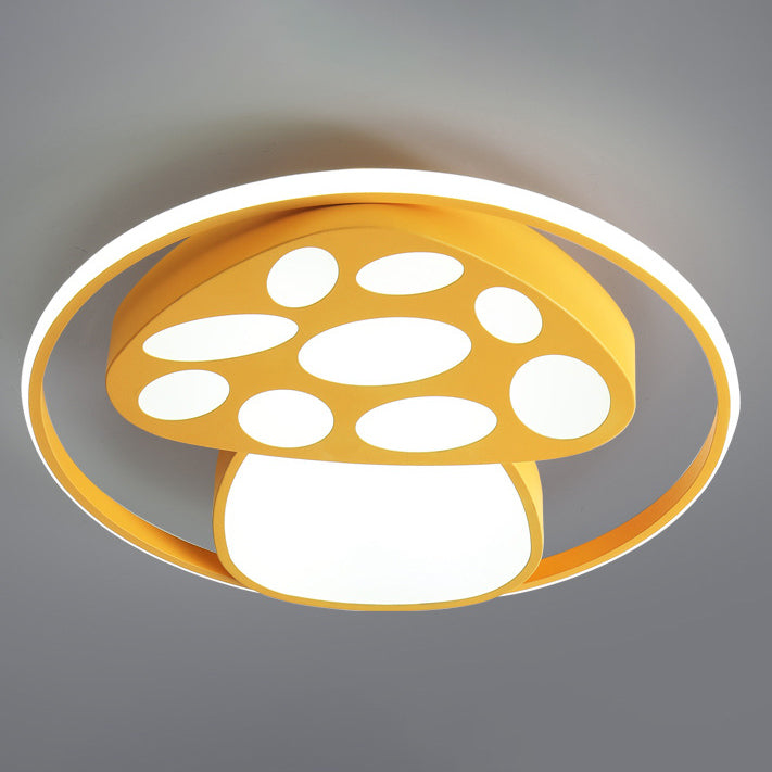Moderne Cartoon-Pilz-Kreis LED Kinder Deckenleuchte 