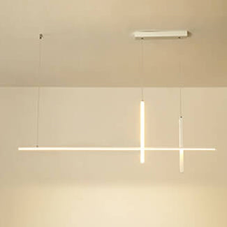 Moderne minimalistische Langlinien-LED-Kronleuchter 