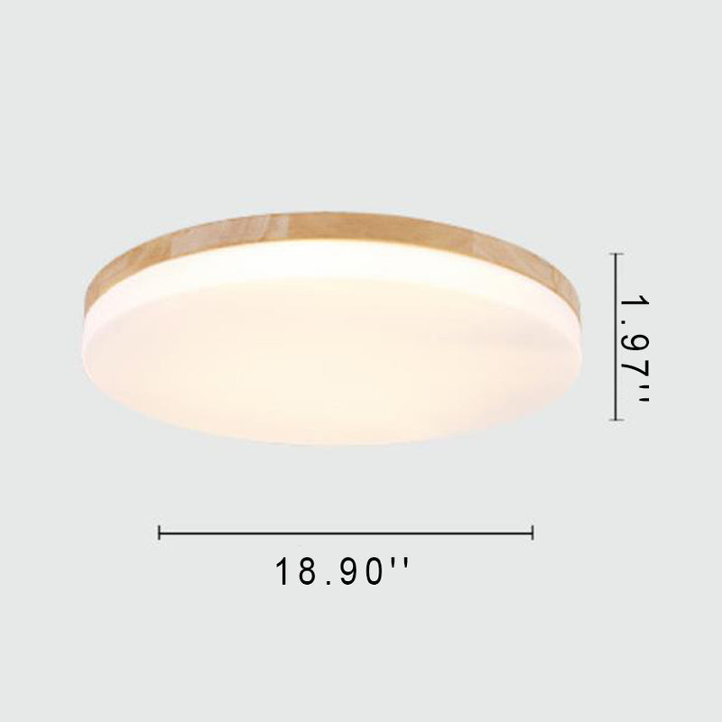 Modern Acrylic Shade Round Log LED Flush Mount Light