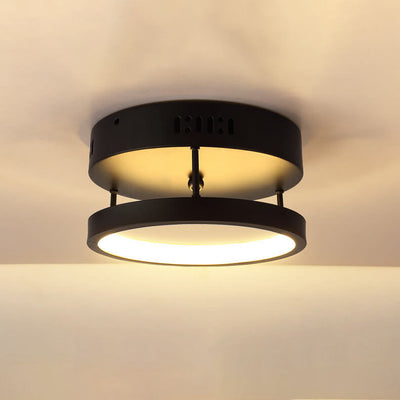 European Minimalist Round Square Aluminum Iron LED Flush Mount Lighting