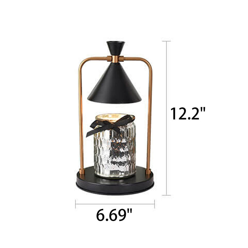 Lampe de table à cire fondue 1 lumière avec abat-jour en métal de luxe européen 