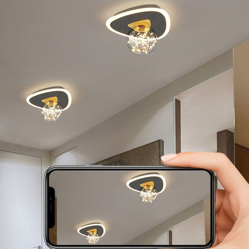 Modern Creative Triangle Flower Full Star LED Flush Mount Ceiling Light