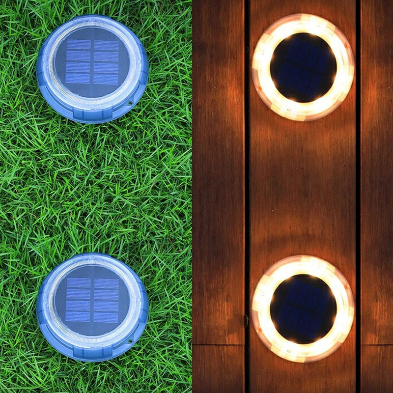 Solar Simple Round LED Outdoor Waterproof Lawn Buried Light
