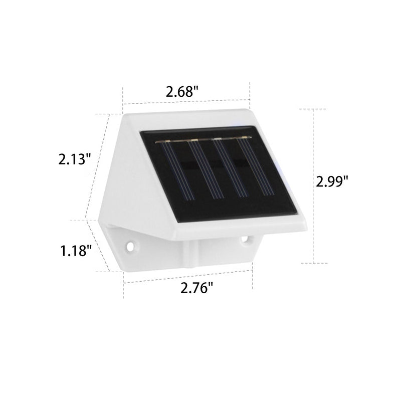 مصباح حائط شمسي LED بلاستيكي مقاوم للماء للاستخدام الخارجي 