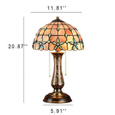 Tiffany European Shell Pattern 2-Light Tischlampe 