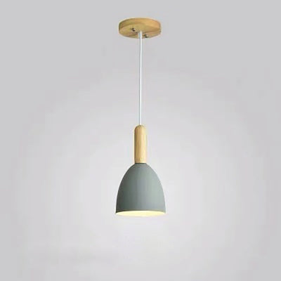 Nordic Log Dome Macaron 1-Light Pendant Light