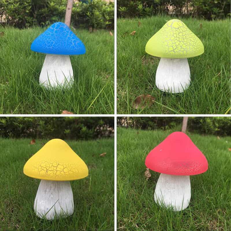 Solar Colored Mushroom Resin Plastic Outdoor Garden Lawn Decorative Light