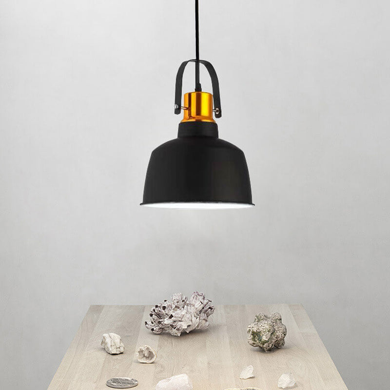 Minimalist Retro Industrial Aluminum Solid Color 1-Light Pendant Light