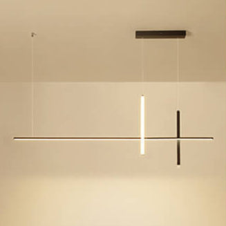 Moderne minimalistische Langlinien-LED-Kronleuchter 