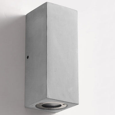 Industrial Cement Square Outdoor 1-Light Waterproof Wall Sconce Lamp
