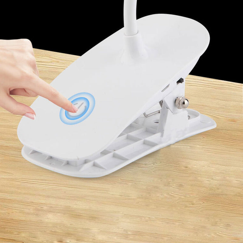 Lampe de bureau LED à clips rechargeables, abat-jour rond pliable, créatif et Simple 