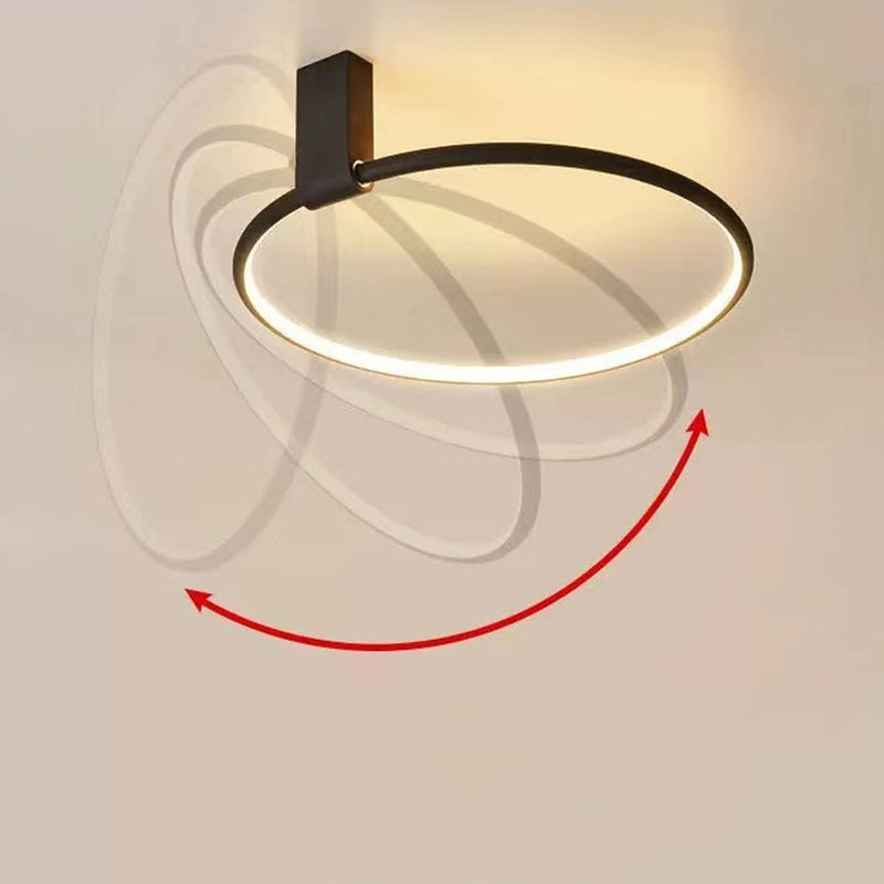 Modern Minimalist Round Aluminum LED Flush Mount Ceiling Light