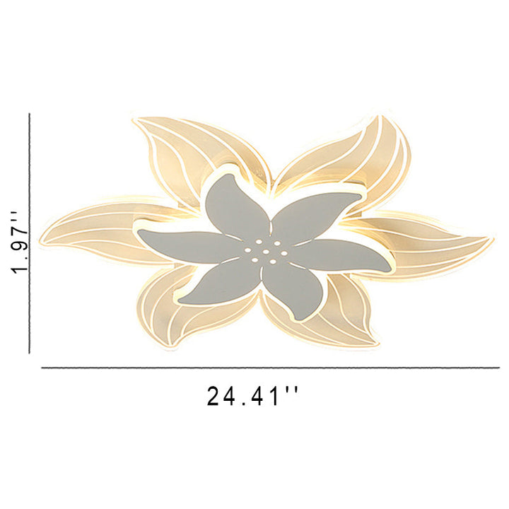 Modern Art Deco Acrylic Double Layer Flower Shade LED Flush Mount Light