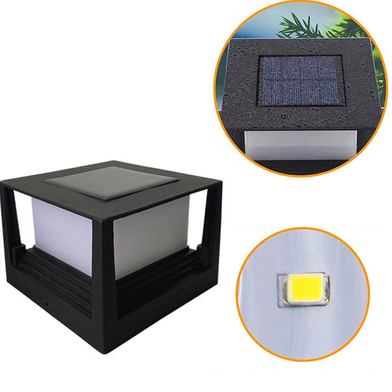 Outdoor Solar Pillar Head Light Square Pillar Head Light Garden Light