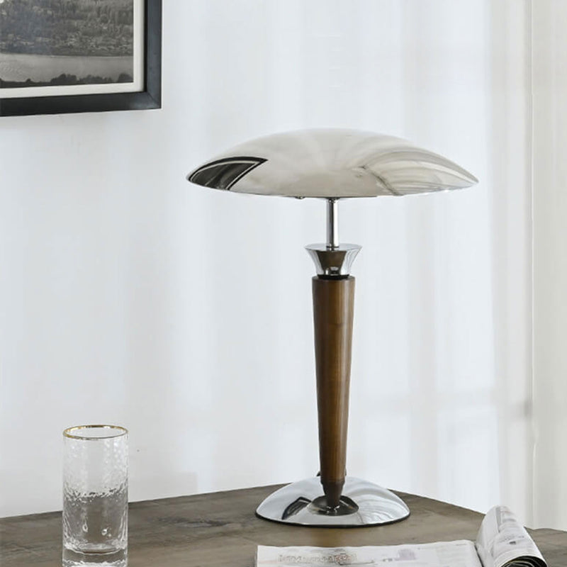 Lampe de table à 1 lumière minimaliste japonaise en bois massif 