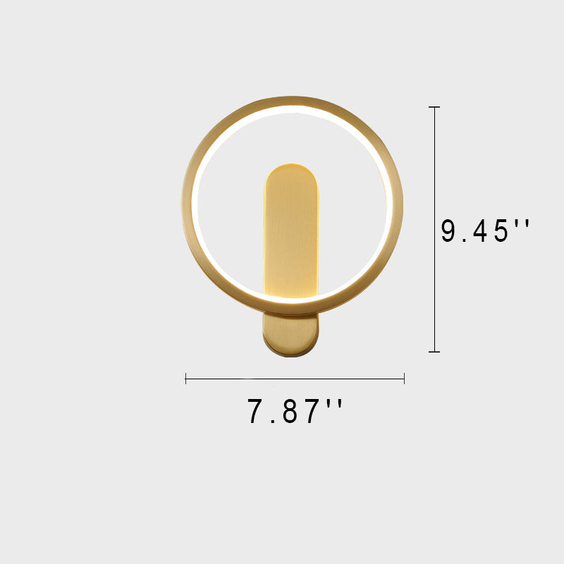 Kreative Messing-Kreis-LED-Luxus-Wandleuchte 