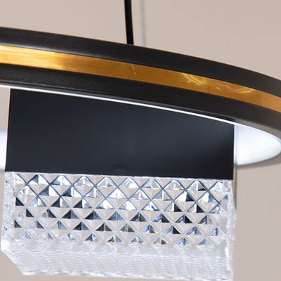 Modern Minimalist Wrought Iron Aluminum Square LED Chandelier