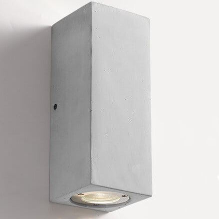 Industrial Cement Square Outdoor 1-Light Waterproof Wall Sconce Lamp