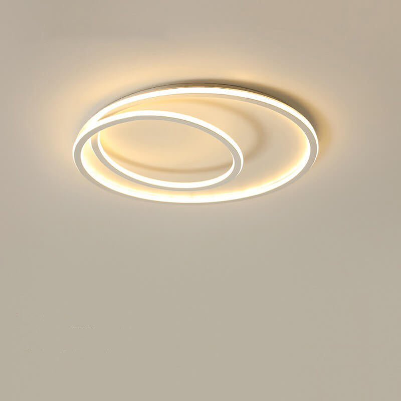 Modern Minimalist Double Circle LED Flush Mount Ceiling Light