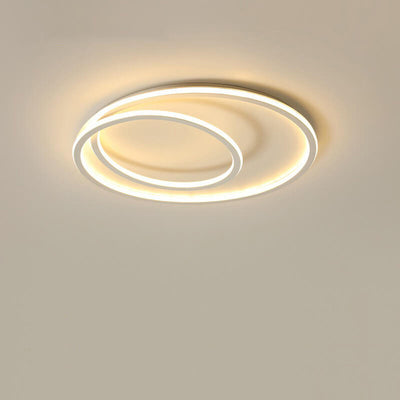 Nordic Minimalist Double Circle LED Flush Mount Ceiling Light