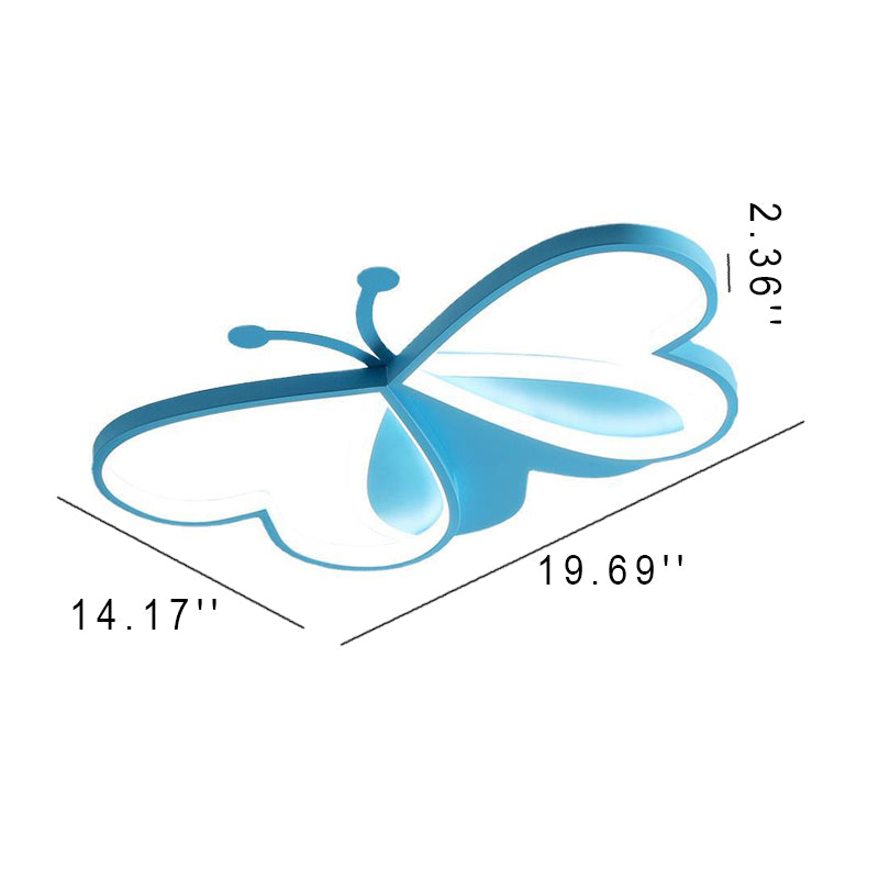 Moderne LED-Einbauleuchte in Schmetterlingsform aus Acryl für Kinder 