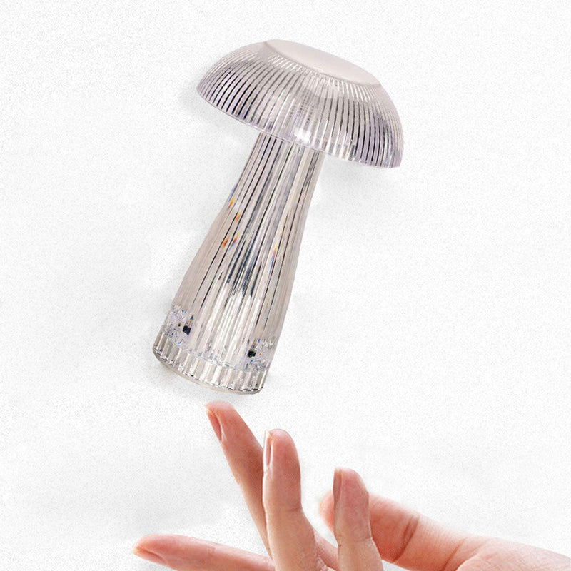 Lampe de table décorative LED à charge tactile éblouissante PMMA Creative Mushroom 